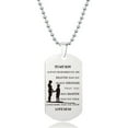 thumbnail image 4 of Necklace European and American stainless steel engraved father Mother's Day Thanksgiving Christmas gift titanium steel necklace, 4 of 54