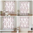 thumbnail image 6 of Red Botanical Sheer Curtains 63 Inches Long, Pastoral Elegant Spring Floral Light Filering Curtains, Breathable Simi Curtain Privacy Drapes for Living Room Bedroom Lightweight Window Treatment, 6 of 9