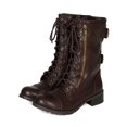 thumbnail image 5 of Soda BG31 Women Leatherette Lace Up Buckles Military Combat Boot, 5 of 5
