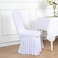 thumbnail image 5 of BalsaCircle White Fitted Spandex Stretchable Banquet Chair Cover Ruffle Pleated Skirt Party Events Decorations, 5 of 8