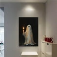 thumbnail image 2 of Ghost Holding A Candle Print Poster Haunting Ghost Wall Art Canvas Artwork Wall Decor Prints Painting Art Prints Picture Home Halloween Decoration No Frame, 2 of 7