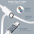 thumbnail image 3 of YOPTOP 100W USB C Charger Compatible with Type C MacBook Pro 16  15  14  13 Inch  MacBook Air 13 Inch iPad Pro 2021/2020/2019/2018 and All USB C Device USB C to C Power Adapter 6.6 ft,none,none, 3 of 6