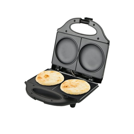 EUROSTAR 2-Serving Arepa Maker, Silver