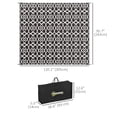 thumbnail image 3 of Outsunny Waterproof Outdoor Rug w/ Carry Bag, 8' x 10', Black White Clover, 3 of 10