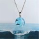 thumbnail image 3 of Chic Transparent Noctilucent Resin Rould Ball White Cloud Eagle Pendant Necklace Blue Sky Moon Choker Jewelry Women Gift, 3 of 5