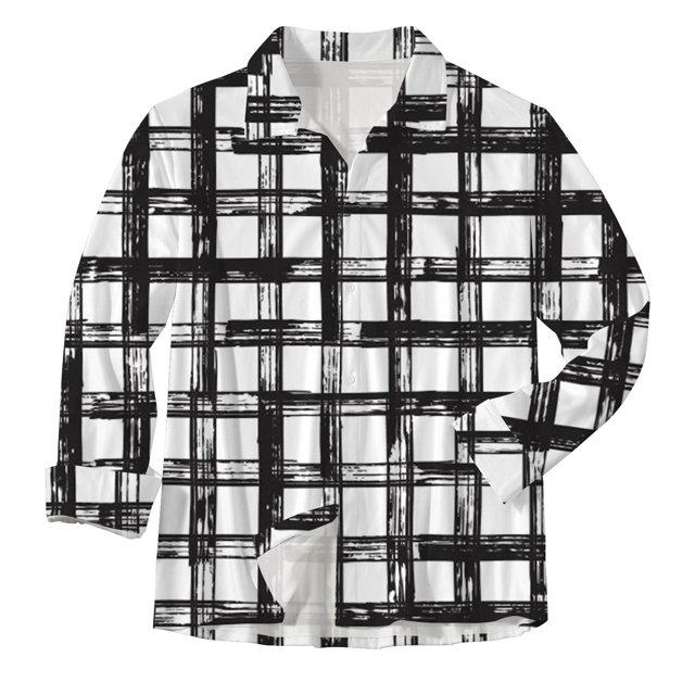 Camisas Hawaianas Para Hombre Moda para hombre Casual Impresión digital 3D Primavera y otoño Moda De Rong Solapa Camisa de manga larga Cárdigan (Dark Gray, M)