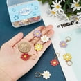 thumbnail image 3 of 16Pcs 4 Colors Flower Collar Charm Metal Enamel Pendant with Split Ring Flowers Pet Collar Charm Pendant for DIY Pet Collar Crafts Making, 3 of 6
