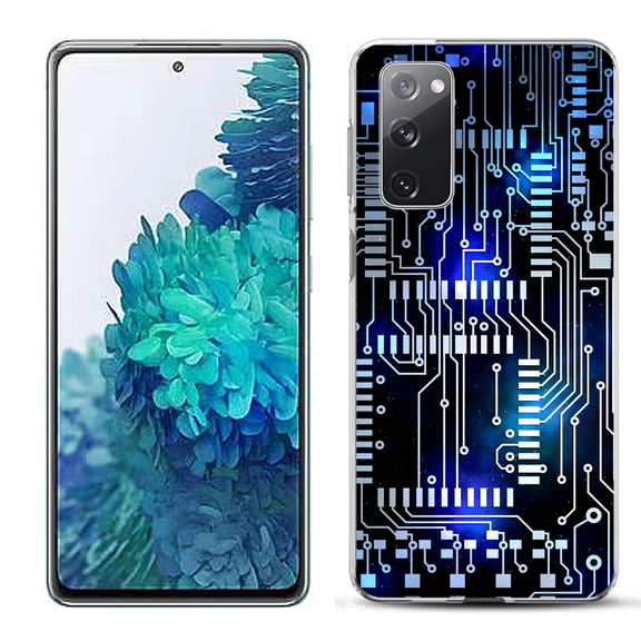 Slim-Fit Gel TPU Phone Case for Samsung Galaxy S20 FE 5G Fan Edition, by OneToughShield ® - Cosmos Circuit