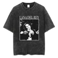 thumbnail image 3 of Camiseta lavada de la cantante Lana Del Rey de los 90 para hombres y mujeres, camisetas de moda Retro de manga corta, camisetas de algodón de gran tamaño, ropa de calle, 3 of 5