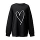 thumbnail image 2 of Gibobby Temperamento Pullover Top Sudadera con capucha manga larga con cuello redondo y estampado amor B para el día San Valentín para mujer (Rosa, S), 2 of 3