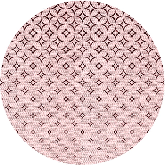 Ahgly Company Machine Washable Indoor Square Transitional Pink Bubble Gum Pink Area Rugs, 3' Square