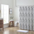 thumbnail image 3 of Home - Shower Curtain, Stylish Bathroom Decor with Buttonhold Top, Elegant Floral Home Decor (Amberley Black, 72" x 72"), 3 of 6