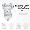 thumbnail image 6 of Gaeub Sea Animals Women'S Short Sleeve One Piece Swimsuit Sexy High-Waisted Bodysuit For Swimming, Beach, Sports - Medium, 6 of 9