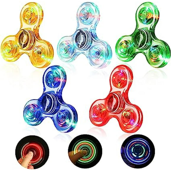 Pack Fidget Spinner, Easter Gifts Light Up Fidget Spinner Toys for Kids - Crystal LED Finger Toy Fidget Spinner Handheld Toys ADHD Anxiety Stress Relief