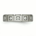 thumbnail image 3 of Bague en Titane Brossée/polie Rainurée CZ Taille 9.5, 3 of 6