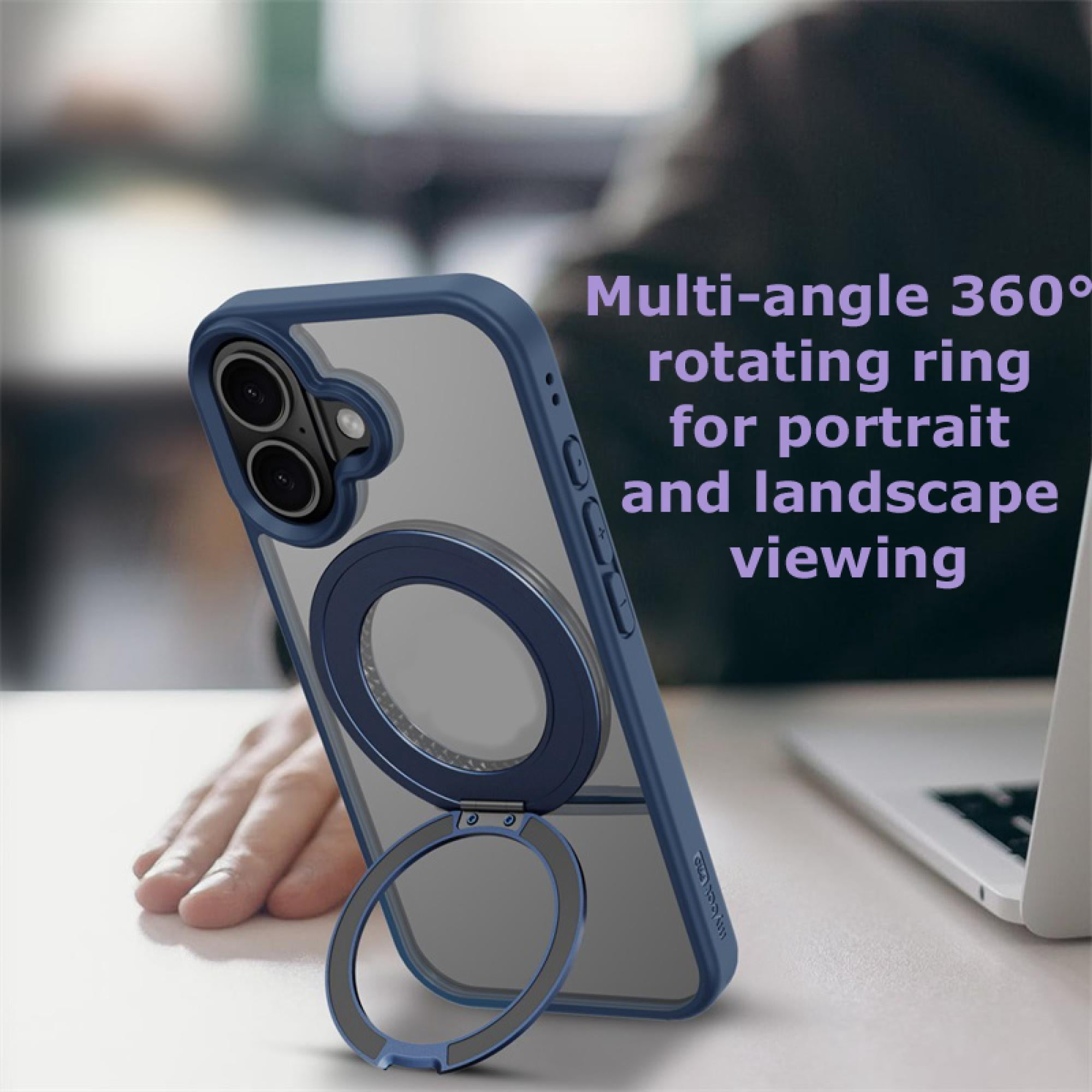 3-in-1 iPhone 17 Protection Bundle – 3-Pack Tempered Glass Screen Protectors, Camera Lens Protector & 360° Ring Stand Case