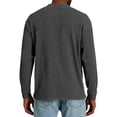 thumbnail image 4 of Mens Crew Neck Henley Shirts Corduroy Long Sleeve Shirts for Men Casual Pullover Tops, 4 of 4