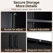 Fesbos Metal Storage Cabinet with Lockable Door,5 Adjustable Shelves - 71 Steel File Tool Organizer Cabinets for Office,Home,Garage,School,Warehouse,Industrial