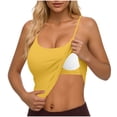 thumbnail image 2 of MYAOYI Womens Tank Tops with Built in Bra Ribbed Camisole Tops Spaghetti Straps, 2 of 5