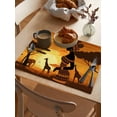 thumbnail image 3 of Placemats Set of 2 Black Women Africa Nation Elephant Giraffe Desert Sunset Heat Insulation Washable Place Mats, Rustic Non-Slip Table Mats for Dining Table Party Kitchen Decor,13x19 Inch, 3 of 4