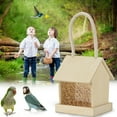 thumbnail image 3 of Darzheoy Bird Feeders for Outdoors Hanging, Wooden Bird Feeder Bird House Feeder, Window Bird Feeders for Viewing, Wild Bird Feeders for Garden Yard Decoration (A), 3 of 9