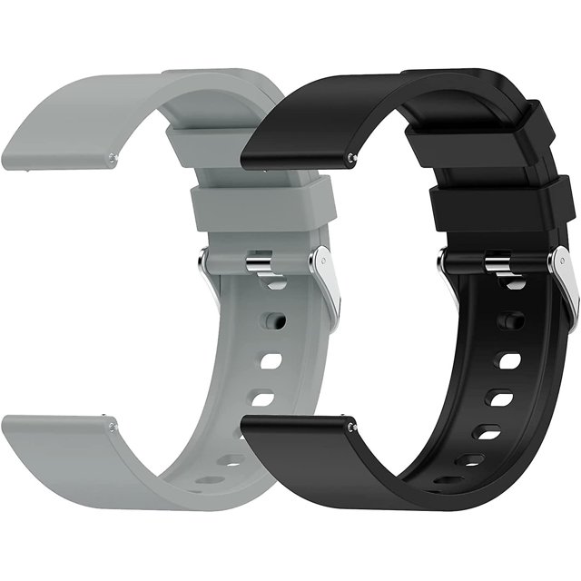 Correa de reloj inteligente de 22 mm: 2 correas de silicona de liberación rápida, correa de repuesto para Samsung Galaxy Watch/Huawei Watch/Garmin/Fossil/Amazifit, para mujeres y hombres