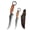 1pc, variant on 2-Piece Forged Fixed Blade Knives, Wood & Metal Composite Handle Ring Tactical Hunting Knife Set with Sheath