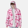 thumbnail image 4 of Gaeub Breast Cancer Ribbons Awareness Men's and Women's UPF 50+ Long-Sleeved Sun Protection Clothing, Fishing Shirt Long Sleeve Zip - 3X-Large, 4 of 9