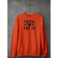 thumbnail image 3 of Trick Or Treat. Halloween Quote. Sweatshirt Men -Image by Shutterstock, Male 5X-Large, 3 of 4