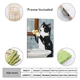 thumbnail image 5 of YarnArtistry Funny Bathroom Canvas Wall Art Black Cat Bathroom Poster Prints Whimsical Animal Painting Cute Cat Washroom Artwork Picture Wall Decor for Living Room Restroom, 5 of 6