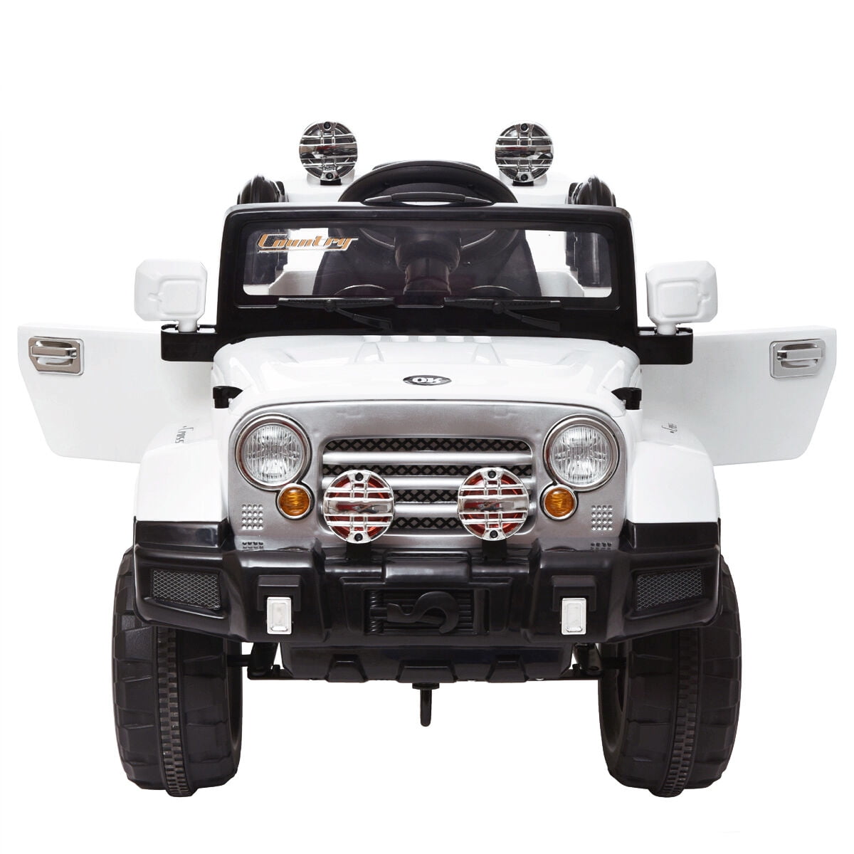 white company ride on car