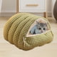 thumbnail image 5 of Casa para gatos de algodón PP multiusos, un regalo cómodo para tu gato, con un diseño suave, Verde Blanco M, 5 of 9