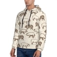 thumbnail image 3 of Xecao Vintage Farm Pigs Pattern Men's Adult Pullover Hoodie,Hooded Sweatshirt-3X-Large, 3 of 7