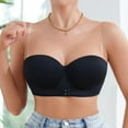 thumbnail image 4 of yunLCZ Comfortable Wireless Bra Women Front Closure Single Layer Wireless Bra (1pc) Bras for Women Black 80C, 4 of 4