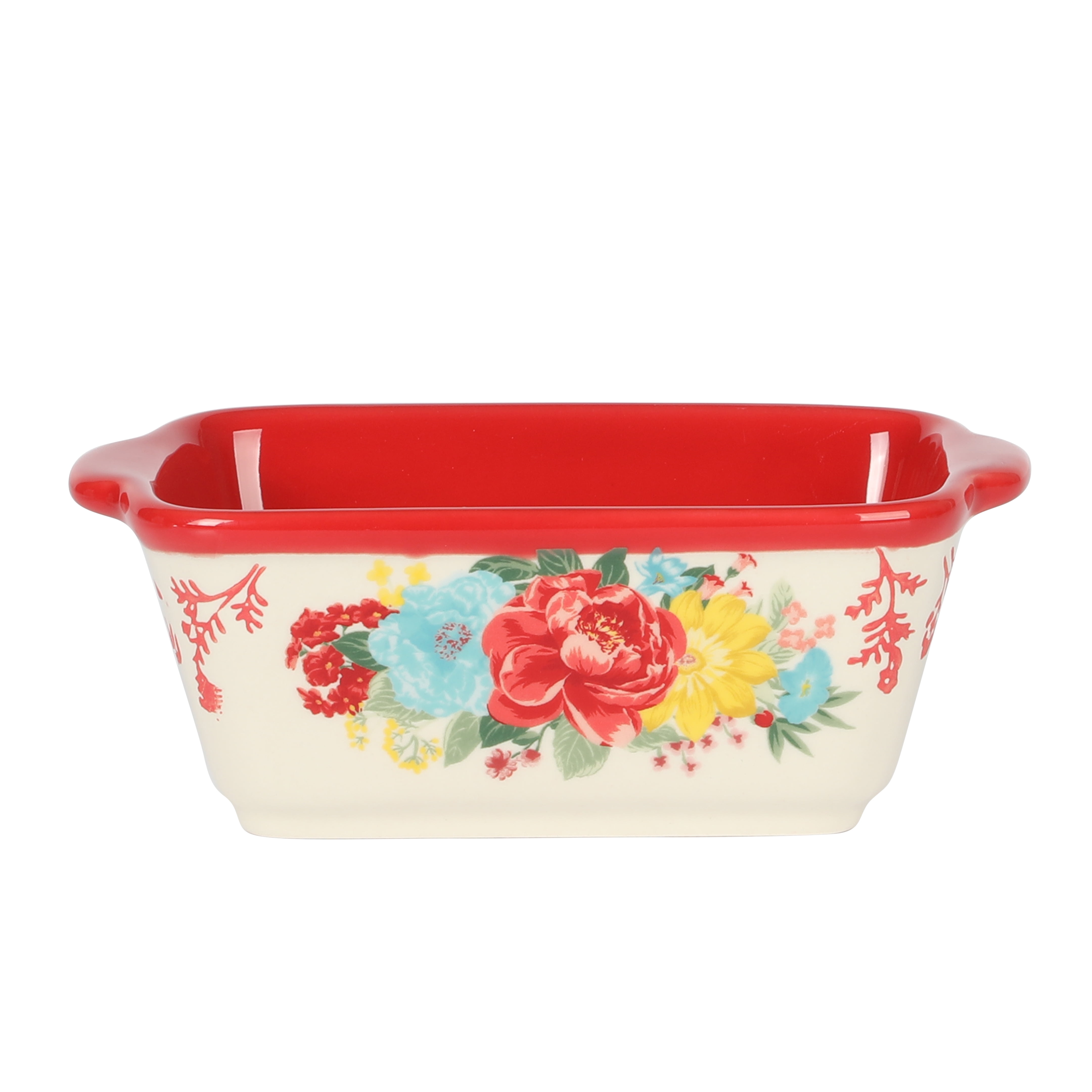 The Pioneer Woman Floral Medley 6-Inch Ceramic Loaf Pan, Set of 2, Dishwasher Safe, Size: 2 Piece