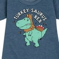 thumbnail image 3 of Instant Message - Turkeysaurus Rex - Toddler & Youth Girls Raglan Graphic T-Shirt, 3 of 6