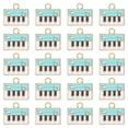 thumbnail image 1 of Uxcell 20 Pack Encanto de Música de Esmalte, 13 x 15mm Encanto de Piano Musical de Aleación de Metal para Pulsera, Arete, Collar, Llaveros DIY, Azul Lago, 1 of 6