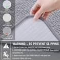 thumbnail image 3 of Smiry Chenille Bathroom Rugs 30x20, Rubber Backing Washable Bath Mats for Bathroom Floor, Grey, 3 of 9
