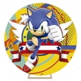 thumbnail image 3 of Fondo de anillo dorado redondo de Sonic para decoración de fiesta de cumpleaños de niños, fondo de fotografía para baby shower, accesorio de estudio circular, 3 of 5