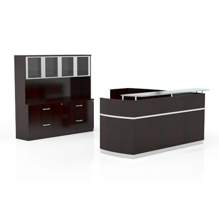Mayline Group Napoli Series L Shape Reception Desk Walmart Com