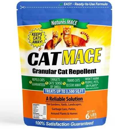 Nature's MACE Cat Repellent and Training Tool | 6lb. Granular Bag | Treats 3,500 Sq.ft | For Stray and Domestic Cats Pets
