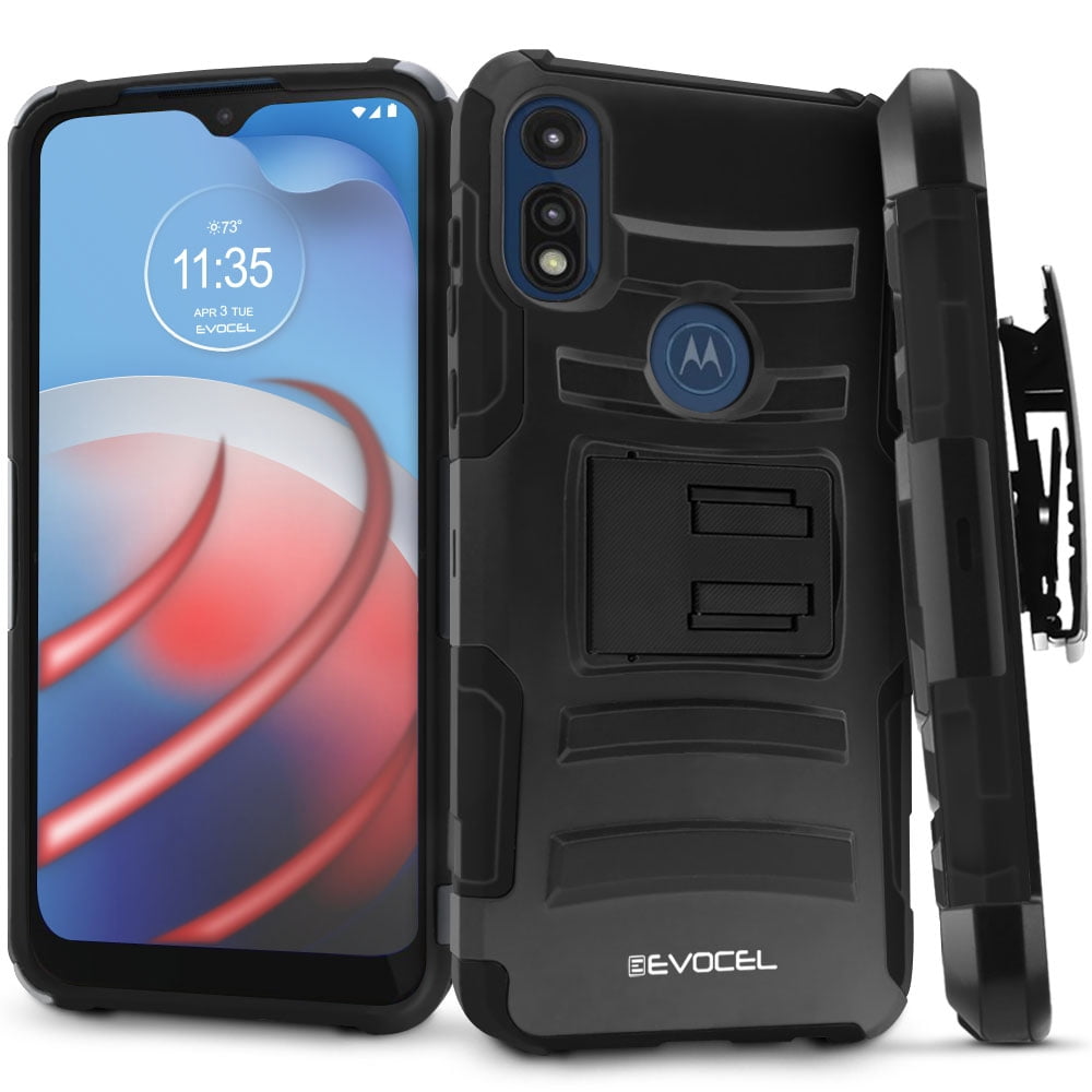 Motorola Moto E7 2020 Case Evocel Belt Clip Holster Kickstand 