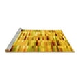 thumbnail image 2 of Ahgly Company Machine Washable Indoor Square Abstract Yellow Contemporary Area Rugs, 6' Square, 2 of 4