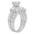 thumbnail image 3 of Dazzlingrock Collection Round White Diamond Bridal 3 Stone Engagement Ring with Band Set for Women 3 CT (3.10 ctw, Color I-J, Clarity I1-I2) in 14K White Gold, Size 4.5, 3 of 5