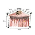 thumbnail image 5 of Hamster Hammock Three-side Tassel - Guinea Pig Hideout Small Animal Corner Fleece Hideaway Cute Ferret Hammock and Sleeping Bed for Ferrets Chinchillas Small Pets, 5 of 8
