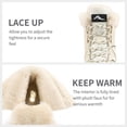 thumbnail image 4 of Ecetana Snow Boots for Women Mid-Calf Winter Boots Lace Up Non-Slip Outdoor Hiking Boots, 4 of 7