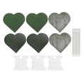 thumbnail image 1 of Juego de 3 páginas de esquina hechas a mano, marcapáginas de cuero en forma de corazón, suministros de costura de tela, 1 of 8