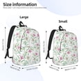 thumbnail image 2 of Rateoe Lilies Flowers Pattern Durable Canvas Backpack for Men & Women – Stylish & Lightweight – Adjustable Straps, Multiple Pockets – Fits 15-17 Inch LaptopsMedium, 2 of 5