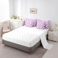 thumbnail image 5 of Manfei Circle Ciecular Pattern 7-Piece Twin Bedding Sets,Ink Polka Dot Bedding Comforter Set,White Purple Sheet Sets For Teens,Ultra Soft Home Decor Reversible, 5 of 8