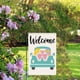 thumbnail image 4 of Banner de jardín de doble cara con diseño floral de conejito de Pascua, decoración navideña, 4 of 5